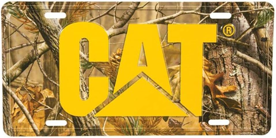 BD&A Caterpillar CAT Camouflage Camo Woods Aluminum License Plate
