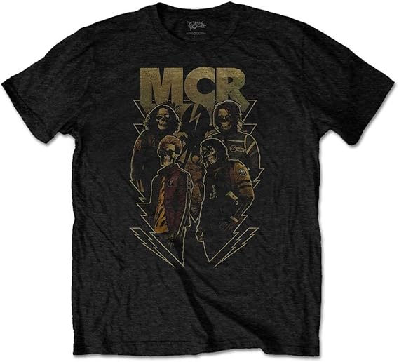 My Chemical Romance T Shirt Appetite for Danger Band Logo Official Mens Black