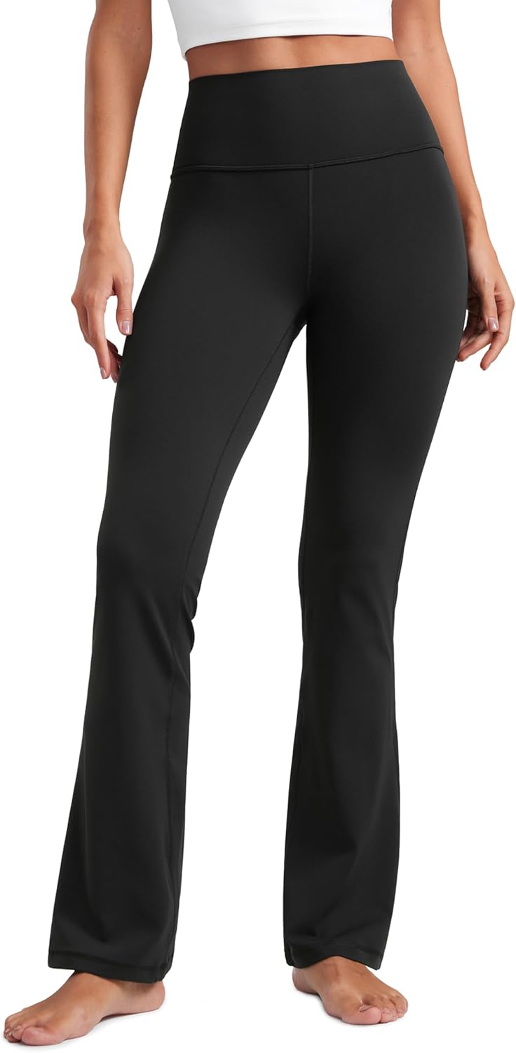 CRZ YOGA Womens Butterluxe High Waist Flare Pants 29  30.5  32  33.5 - Yoga Bootcut Wide Leg with Pocket Lounge