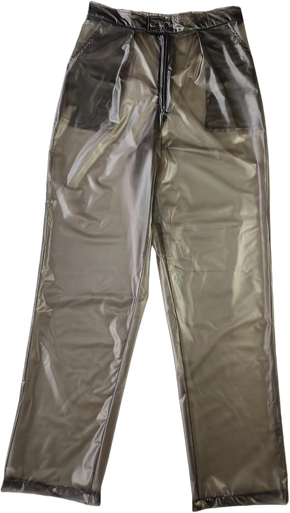Haian Men's Transparent Straight Cut Club Pants Mens Straight Cut Jeans