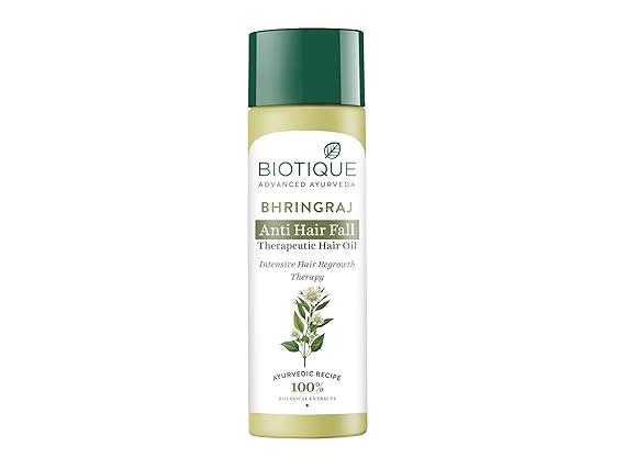 Biotique Bio Bhringraj Therapeutic Oil for Falling Hair - 120ml/ 1Pack I Supports Normal Hair Growth I Helps Repair Damaged Hair