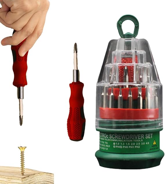 Screw Driver Set Kit Precision Steel Repair Hand Tools | Small Ratchet Screwdriver Set for Electronics Laptop PC Phone Glasses Refrigerator Washing Machine TV Appliances