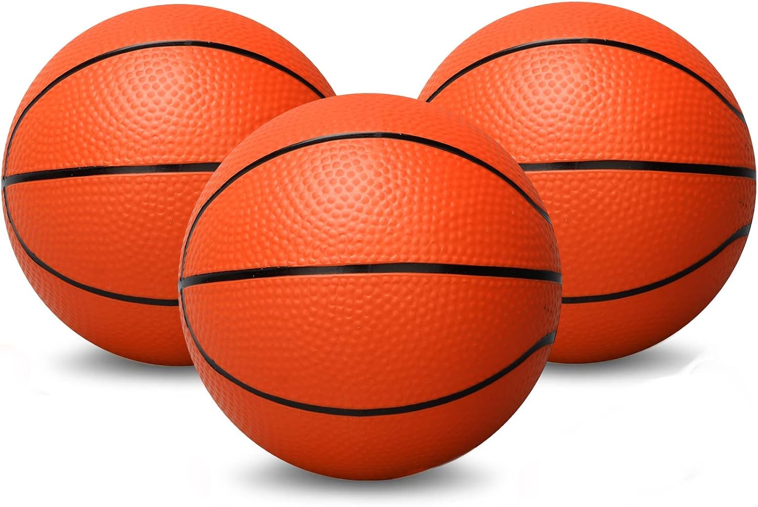 13CM Mini Foam Basketball for Mini Basketball Hoop, Squeeze Ball for Over The Door Basketball Hoop, Soft Replacement Balls for Kids Toddler Beach Indoor Outdoor Sport Game Gift Set 3 PCS Orange