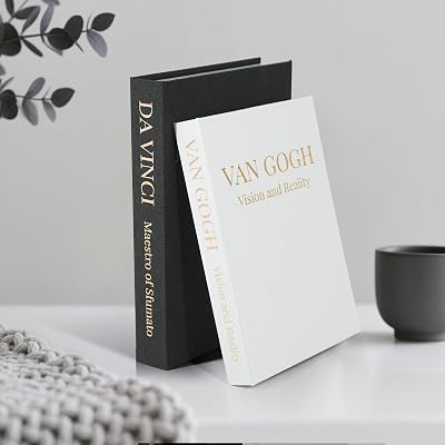 Decorative Books, 2 PCS Linen Fake Books for Coffee Table Decors, Modern Home and Shelf Decor, Gray Beige Aesthetic Decor Book with Storage Box - for Mantel Decorations and Photo Storage
