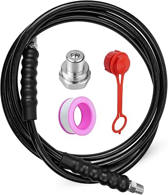 10 Feet 10000psi High Pressure Hydraulic Hose CH-604 Coupler 38 Inch NPT Thread, 14 Inch ID x 10 Feet Thread Hydraulic Hose Assembly Black