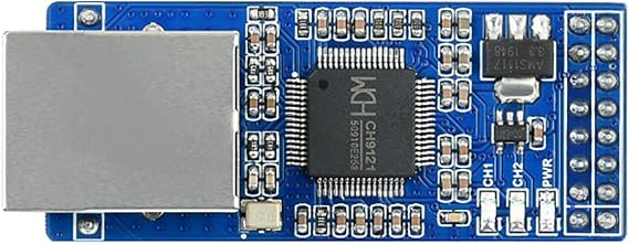 2-CH UART to Ethernet Converter Module Fits Raspberry Pi/Arduino/STM32 Serial Port Bi-Direction Transparent Transmission Between UART and Ethernet, ETH to UART