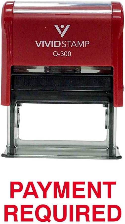 Payment Required Office Self Inking Rubber Stamp (Red Ink) - Large