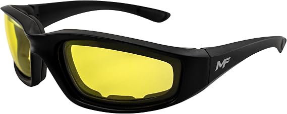 MF MotoFrames Payback Padded Motorcycle Sunglasses Black Frames