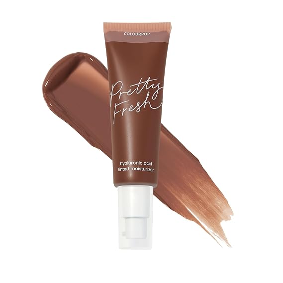 ColourPop Pretty Fresh Tinted Moisturizer - Hydrating Skin Tint with Lightweight Coverage - Formulated with Hyaluronic Acid & Coconut Water for Healthy-Looking Skin - Deep Dark 22N (1.45 oz)