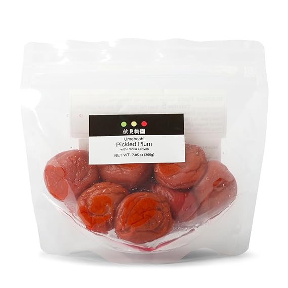 [Fushimi Plum Garden] 200g Ripe Pickled Plums with Perilla, Umeboshi with Shiso, Contains Citric Acid, 20% Salt, Natural Flavor, Benei Fukui, Sour (Single, 1, Count)
