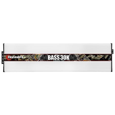 Taramps Bass 30k 1 Ohm 1 Channel 30000 Watts RMS Class D Monoblock Digital Car Audio Amplifier with Crossover, Low/High Pass, Bass Boost, Gain Control, Bass30k, Great Performance for Subwoofers