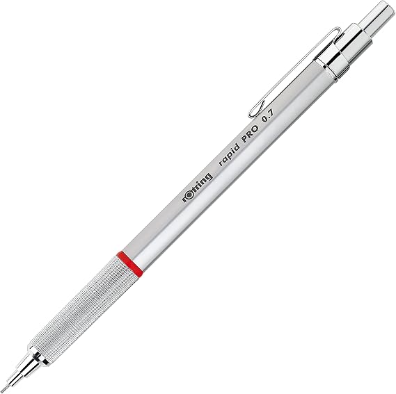 rOtring Rapid Pro Mechanical Pencil, 0.7 mm, Silver