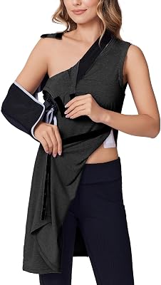 Deyeek Womens Post Shoulder Surgery Dress Full Tear Away Sleeveless Tank Dress After Rotator Cuff Adaptive Clothing
