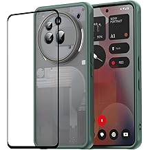 for Nothing Phone 3a Proケース、スクリーンプロテクター付き、Nothing Phone 3a Proフォンケース、ソフトTPUミリタリーグレードヘビーデューティーケース、耐衝撃性の頑丈な保護カバーNothing Phone 3a Pro用グリーン