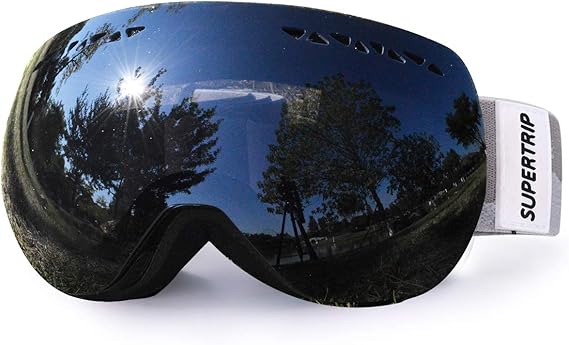 Supertrip Professional Ski Goggles for Men and Women Double Lens Anti-Fog Big Spherical Skiing Unisex Multicolor Snow Goggles