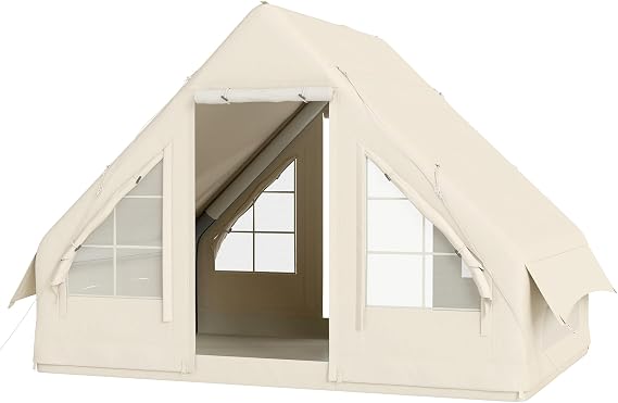 Instant Inflatable Camping Tent - 10' Family Shelter with 420D Oxford Fabric, 5-Minute Setup & UPF50+ Sun Protection for Outdoor Adventures