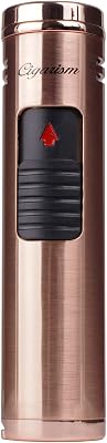Triple Torch Jet Flame Lighter, Windproof Cigar Lighter, Cigar Punch Rose Gold
