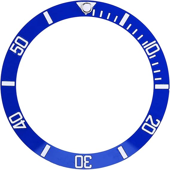 Tyenaza Bezel Insert, Watch Bezel Insert Protective Ring Replacement Aluminum Watch Wristwatch Loop Bezel Insert Ring Replacement Part (Blue)