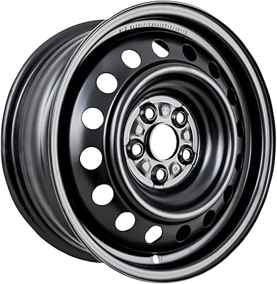 New 15 inch Steel Rim Replacement for 03-07 Toyota Corolla 16-Slot Design - Black Steel Factory Replica Wheel
