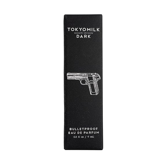TOKYOMILK Dark BulletProof Travel Eau De Parfum, Smoked Tea, Coconut Milk, Crushed Cedar, Ebony Woods Scented Perfume Spray for Men & Women, Luxury Long Lasting Signature Scent