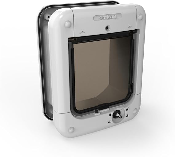 Cat Mate Microchip Activated Cat Flap (360) - ISO and AVID Compatible, Door for Entry Control of up to 30 Cats or Small Dogs, for Single/Multiple Glazing, UPVC, Walls and Wood, White