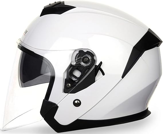 Motorcycle Helmet Open Face Helmet 3/4 Helmet Jet Helmet Half-face Motorcycle Helmet DOT/ECE Certified with high-Definition Large Lens Adults Men Women for Scooter Cruiser 8,XXL(63-64CM)