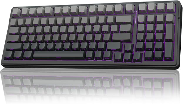 AULA F99 Wireless Mechanical Keyboard,Gasket Structure Hot Swappable Custom Keyboard,RGB Backlit,Creamy Sound,Side Printed PBT Keycaps,2.4GHz/USB-C/BT5.0 Computer Gaming Keyboards