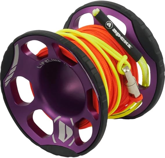 Apeks 15M Lifeline Spool Purple/Bright Orange