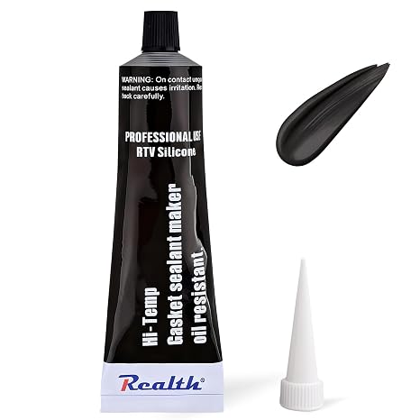 High Temperature RTV Silicone Gasket Sealant Black 3.53 Oz 1 Pack | High Strength Silicone Gasket Maker Flange Sealing for Automotive Motorbike Machine Equipment Repairing
