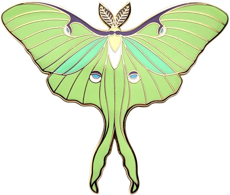 Pinsanity Luna Moth Enamel Lapel Pin