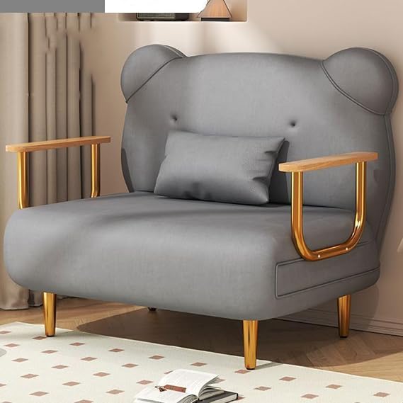 Folding Sofa Bed Single Sofa Bed Chair Bed 4-in-1 Convertible Sleeper Chair With Adjustable Backrest Pillow Futon Sofa Bed Floor Sofa Lounge for Living Room Bedroom Fold Out Chair Bed