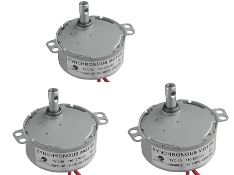 TYC-50 Synchronous Motor 110V AC 15-18RPM CW/CCW 4W for Electric Fireplace (3PCS)