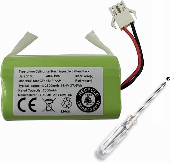 New Replacement Battery for Yeedi K600 K650 K652G K680 K700 K730 K800 K802,Tikom G7000 G8000 L8000 L8000Pro,L8000 Plus,L9000 Pro,L9000 Robot Vacuum Cleaner