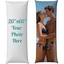 Custom Body Pillow, Body Pillow Case, Double-Sided Design, Custom Pillows with Picture, for Birthdays, Valentine's Day, Christmas, Wedding Anniversaries