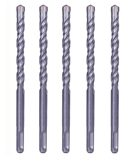 SDS Plus Hammer Drill Bit 5Pcs 1/2 in. x 6 in. Masonry Concrete Rock Drill