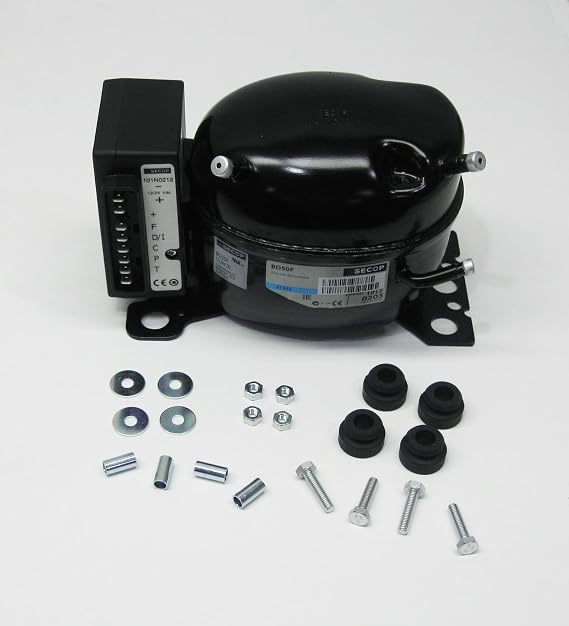 Universal DC Compressor and Electronic Controller Bundle, Replacement Part #Secopkit2, BD50F & 101N0212, 12/24V DC Cooling Unit for Mobile Refrigeration System