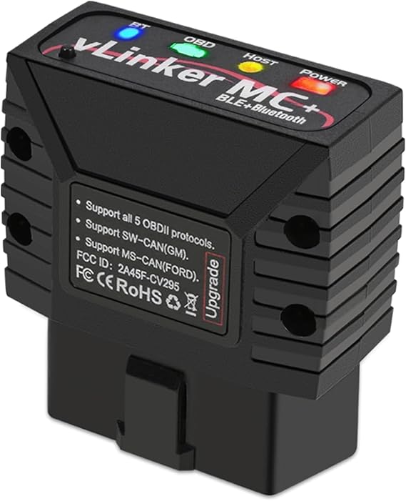 vLinker MC+ Mini Bluetooth OBD II Scanner Adapter Car Diagnostic Scan Tool and Code Reader for iPhone and Android