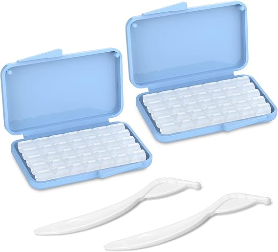 Orthodontic Wax for Braces,2 Boxes Dental Braces Wax Whit Applicator Tool