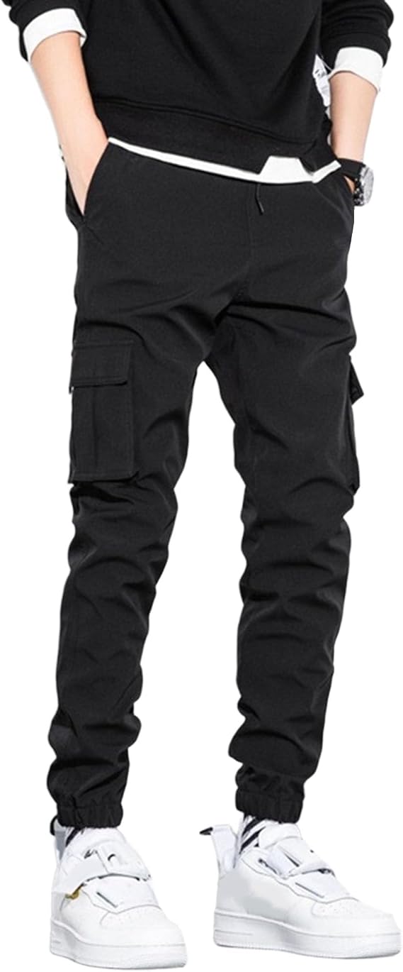 Mens Fashion Joggers Sports Pants Casual Cotton Cargo Running Sweatpants Gym Long Trousers Pant