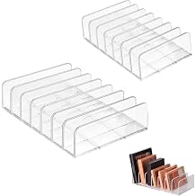 14 Slots Universal Multi Device Organizer Dock Space-Saving Acrylic Clear Multi Phone Stand Holder Divider for iPhone Portable External Hard Drive HDD Phone Cases External CD/DVD Drive