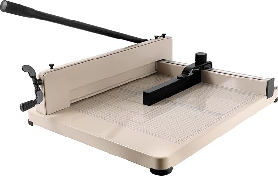 Heavy Duty Paper Cutter, 17 Inch Manual Guillotine Paper Cutter, Cortadora de Papel 400 Sheets Papers, Paper Scrap Slicer Trimmer for Cardstock Cards Office Home School