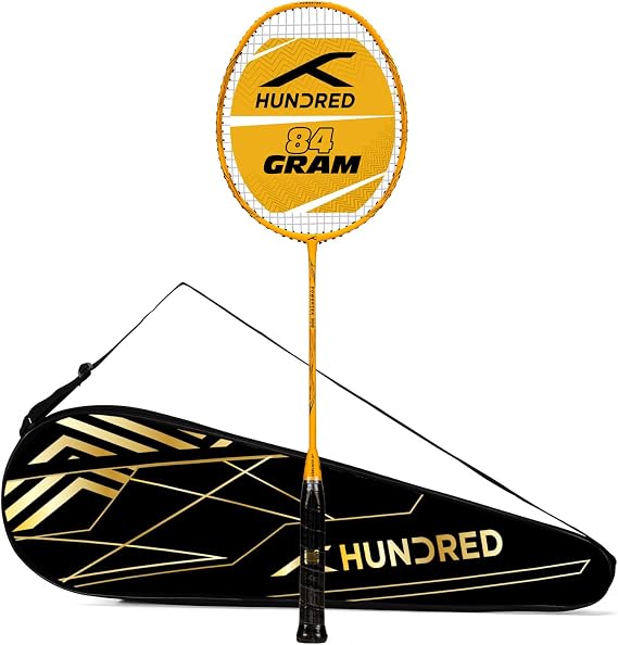 Hundred Powertek 900 Series Full Graphite Badminton Racket with Full Cover (Weight : 4U)