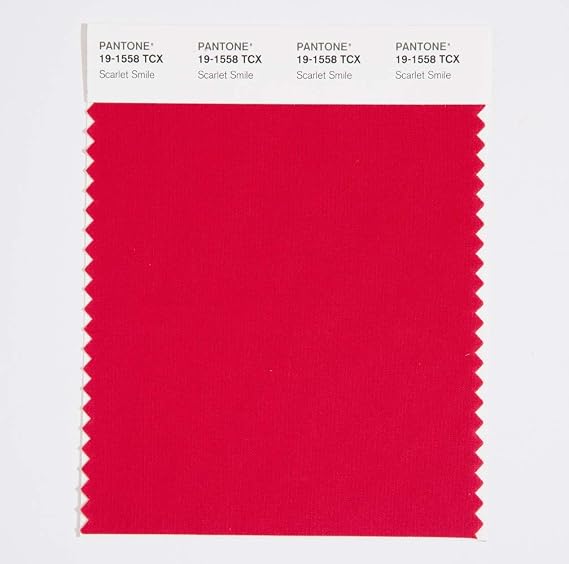 Pantone Cotton Swatch 19-1558 Scarlet Smile