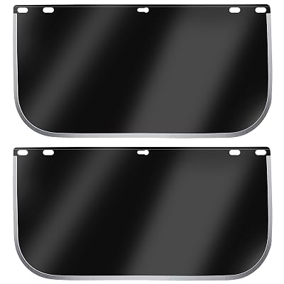 Plus tard Face Shield Replacement Lens 15.5x8 Face Shield Mask Compatible with Hobart 770580 Protective Face Shield Lens Transparent Shaded Visors Safety Shield Substitute2 PCS