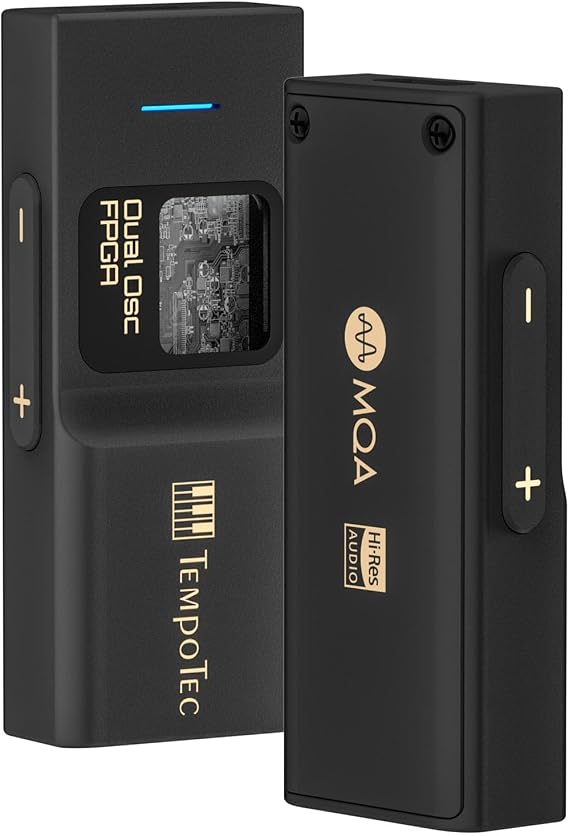 TempoTec Sonata BHD Pro Type C USB Dongle DAC, USB C Headphone Amplifier 4.4mm & 3.5mm, PCM384kHz, DSD256, MQA8X, Tidal for iPhone & Android & MacOS & Win, Black