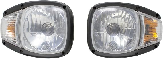 195-0189 195-0190 LH & RH Headlight & Turn Signal Compatible With Caterpillar CAT 257D 259D 277C 906H2 907H 910K 914K 422E 428F 432F 434F 236D 242D 246C