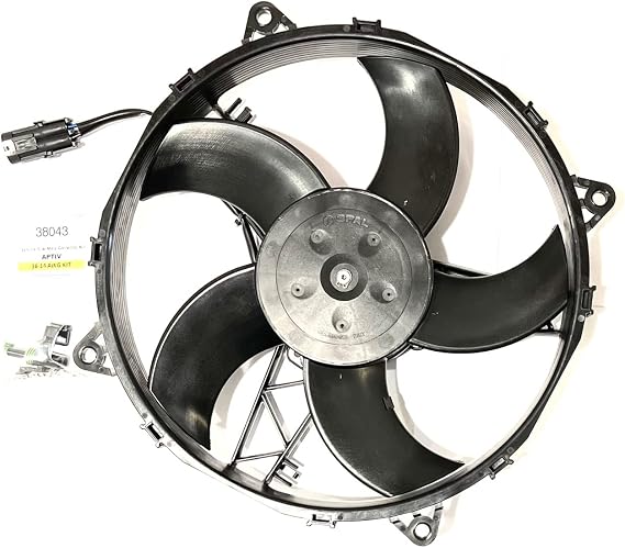 SPAL 30101550 M 11" Puller Radiator Condenser Fan 12 Volt High Performance Curved Blade 1233 cfm VA26-AP50/CWP-44A w Female Vehicle Side Connector Kit/Sealed Version of 30101512
