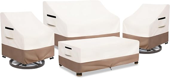 Patio Furniture Covers Waterproof 4 Piece, Medium