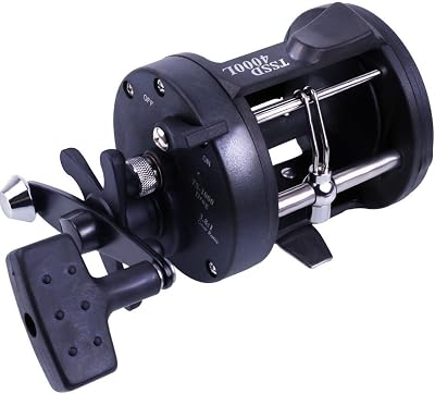 Sougayilang Round Baitcasting Fishing Reel,Saltwater Inshore Surf Trolling Reel,Conventional Reel for Catfish,Musky,Bass,Pike,SalmonSteelhead,Striper and Inshore Saltwater Fishing Reel