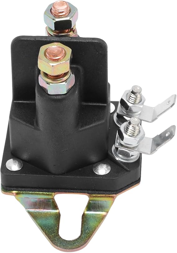 Qcwwy Universal Starter Solenoid Replacement Kit, 435 103 Lawn Mower Starter Solenoid Relay Switch Fit for AYP 103R, 109081X, 109946X, 138406X, 2008J, 21261, 24285, 3367R